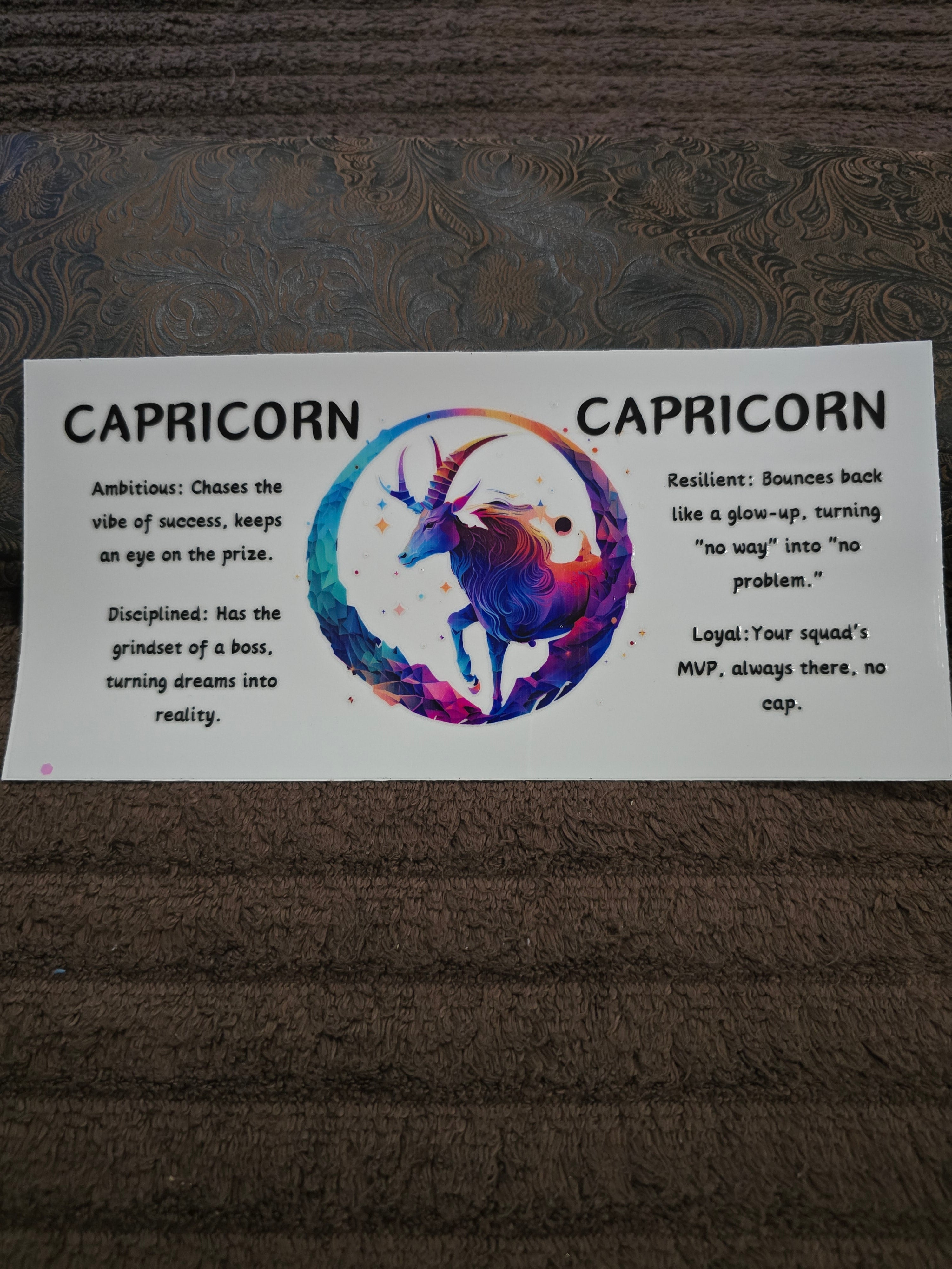 #220 "Capricorn” UVDTF Decal
