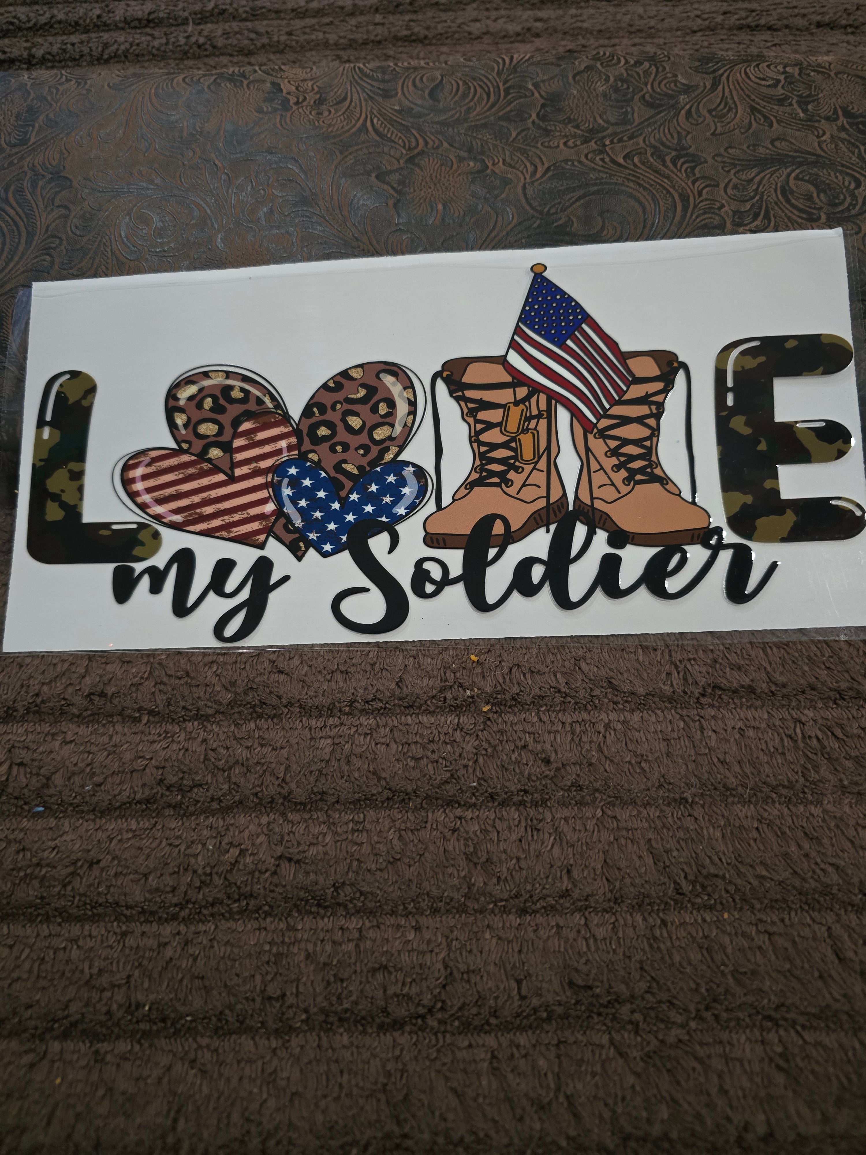 #29 "Love My Soldier" UVDTF Decal