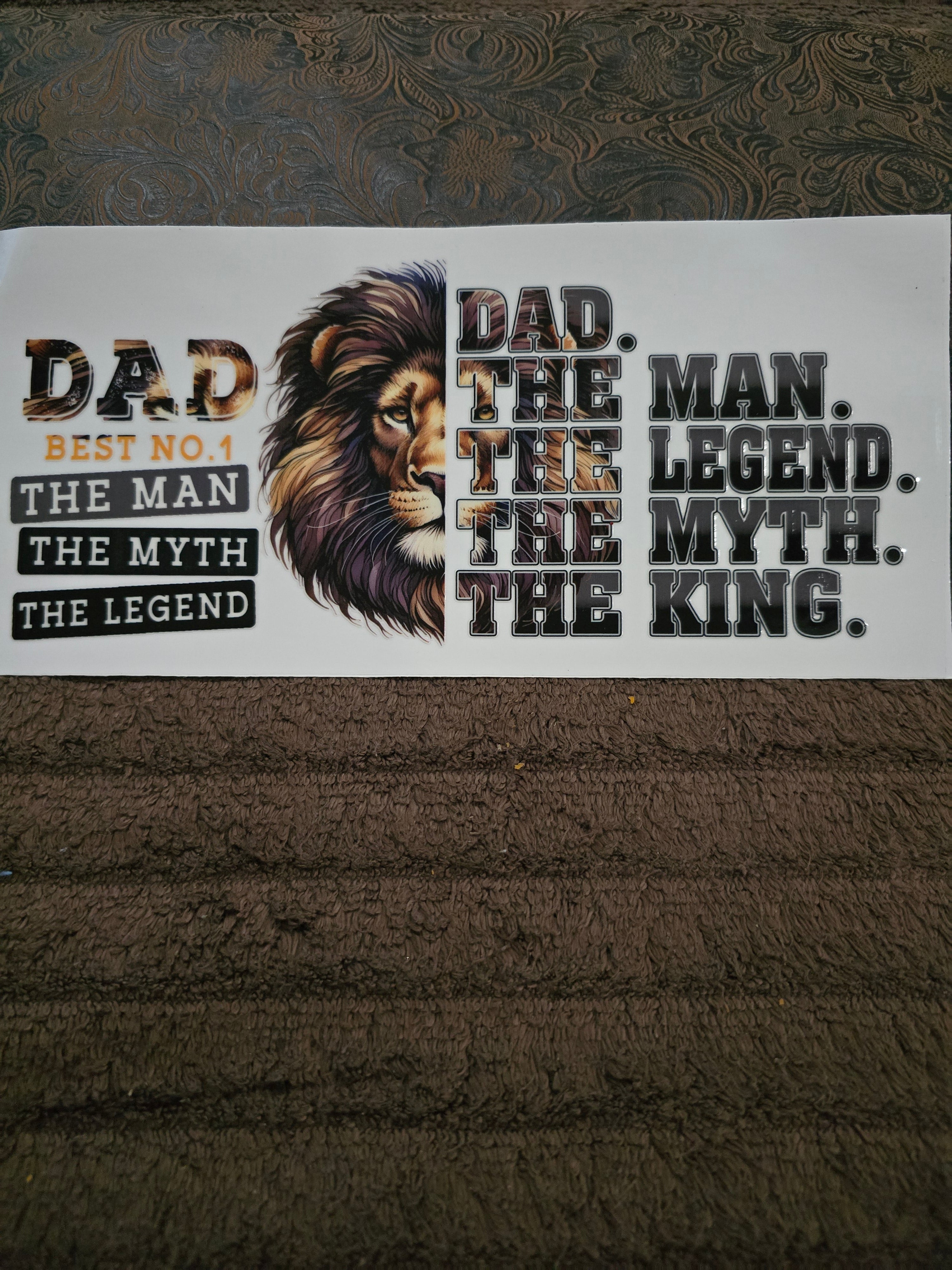 #27 "Dad the Man" UVDTF Decal