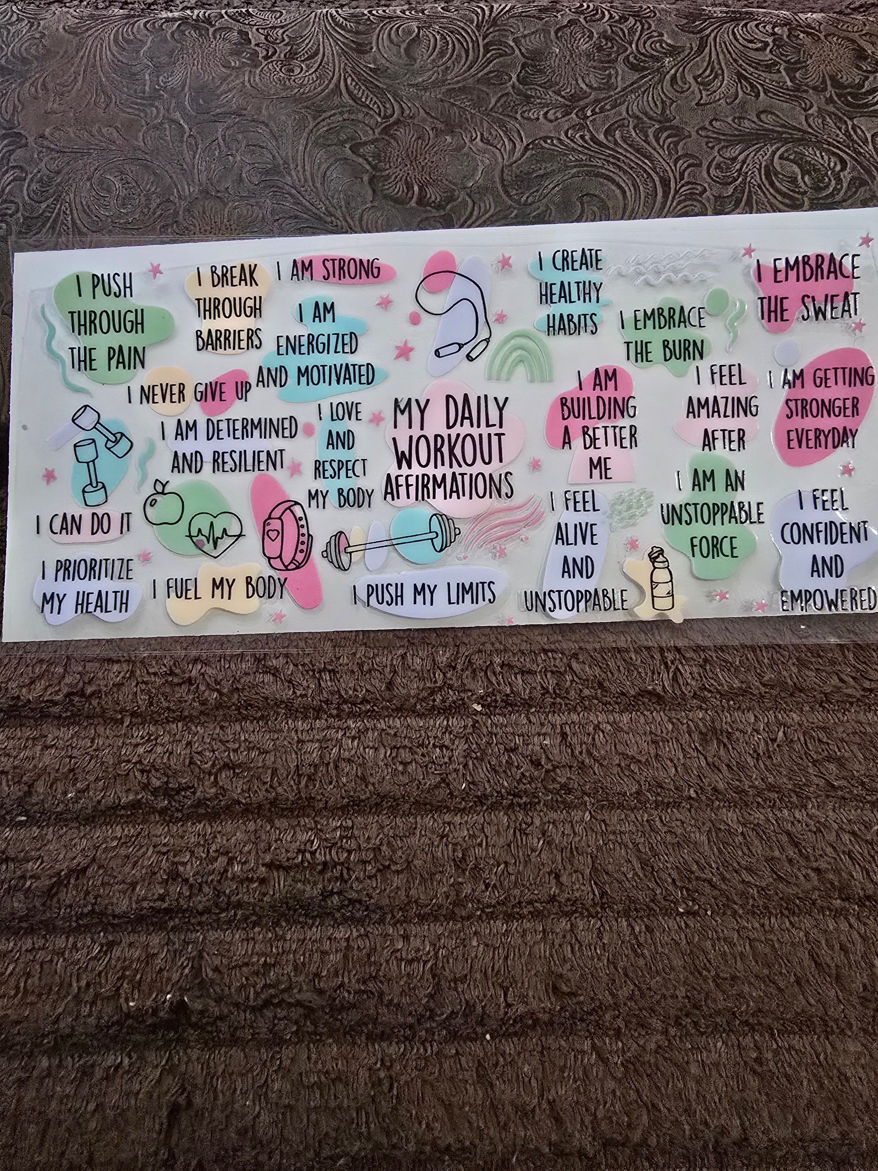 #112 "I Am A Work In Progress" UVDTF Decal