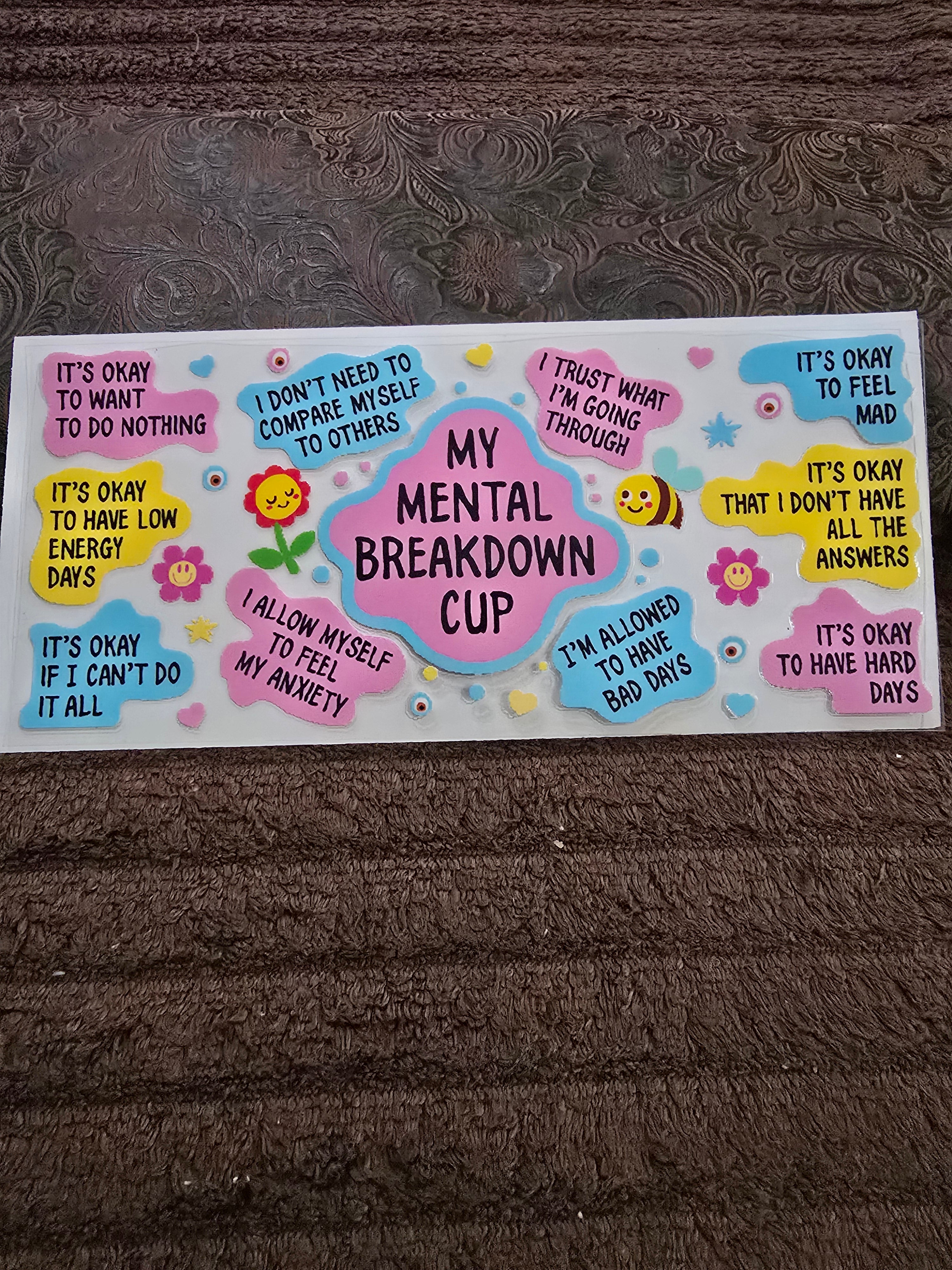 #106 "I Allow Myself to Feel Anxiety" UVDTF Decal