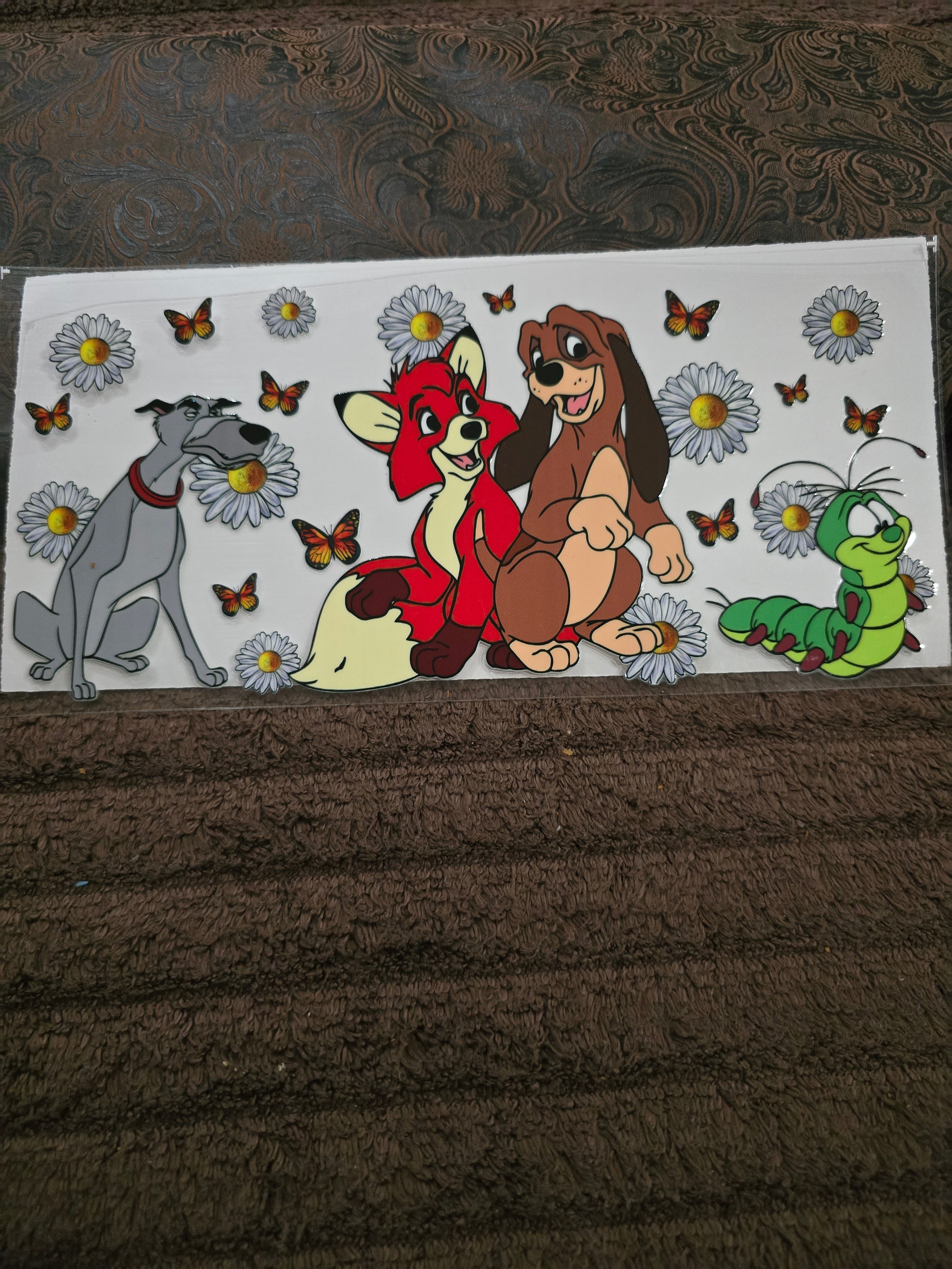 #187 "Dogs & Butterflies” UVDTF Decal
