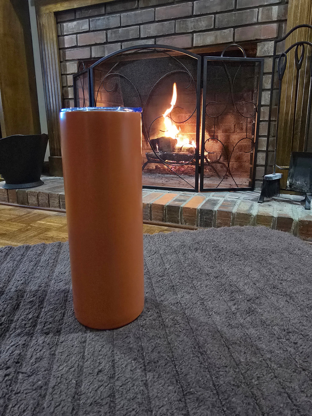 20 oz Skinny Stainless-Steel Tumbler w/Straw