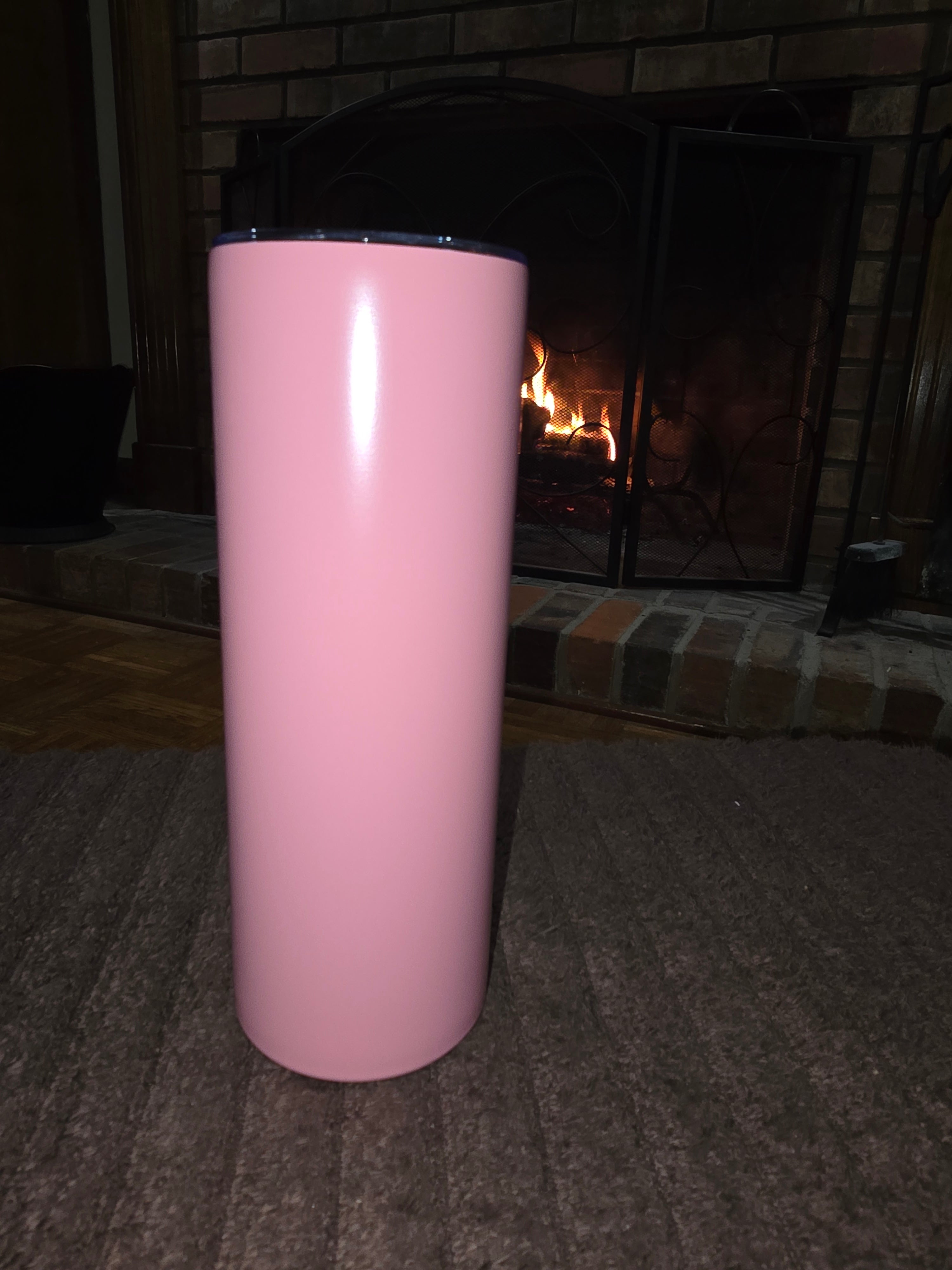 20 oz Skinny Stainless-Steel Tumbler w/Straw