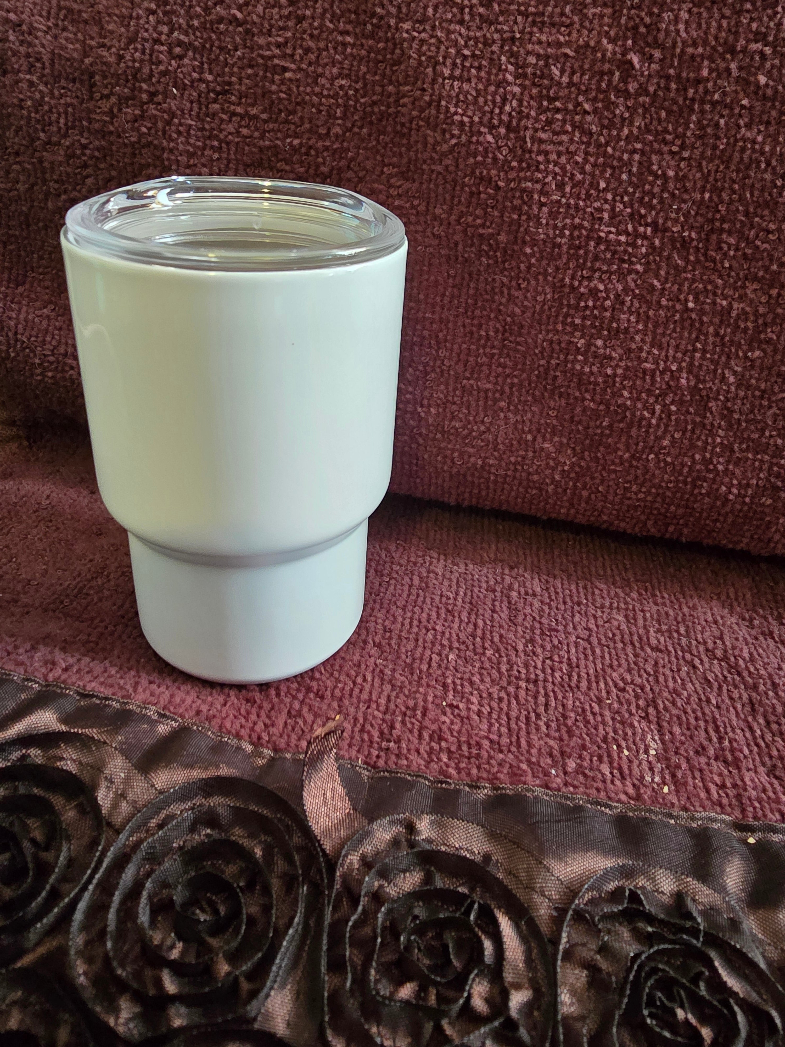 3 oz Mini Tumbler Shot Glass with Metal Straw