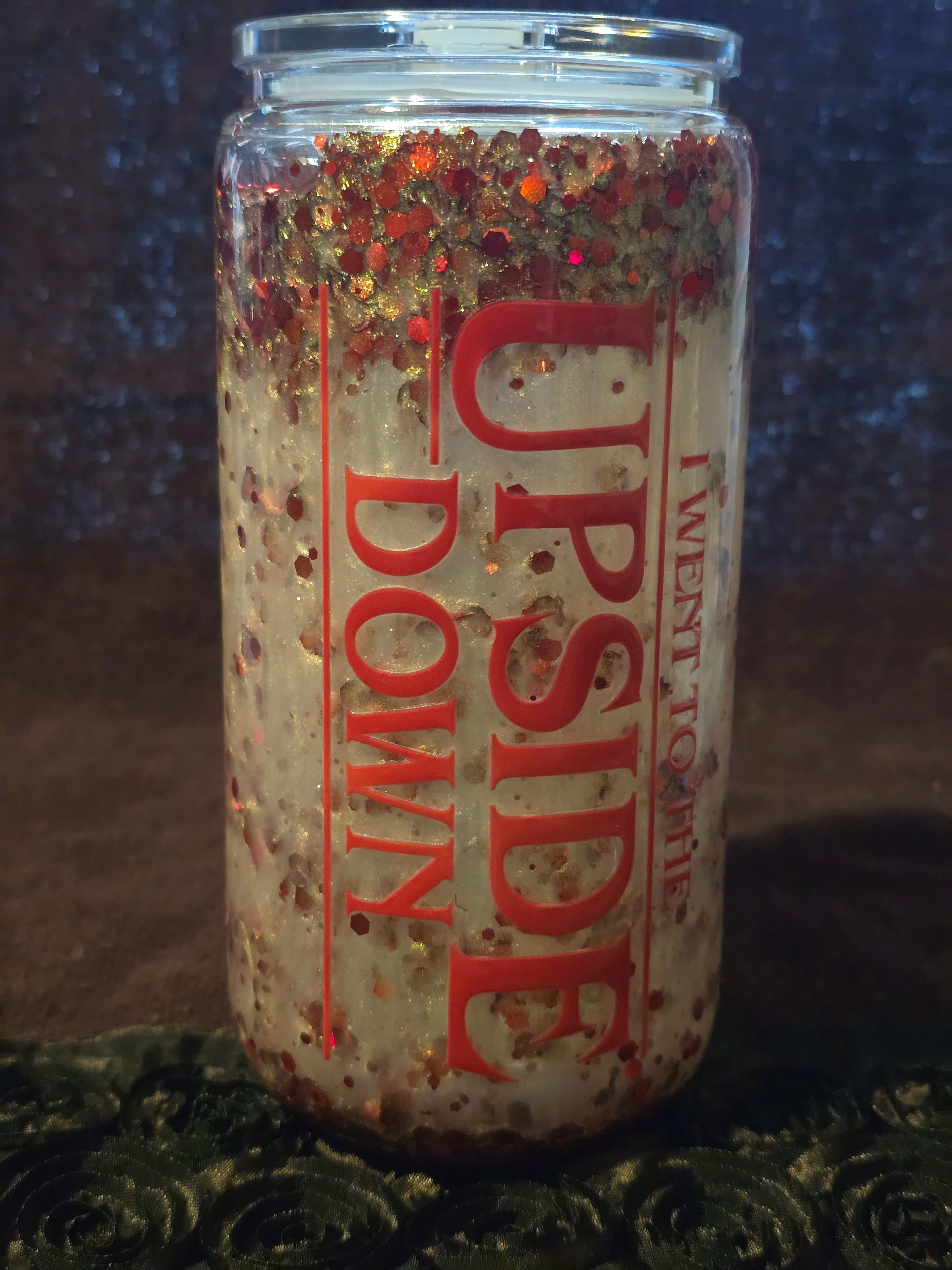 16oz Snow Globe Tumbler – “Upside Down” Design