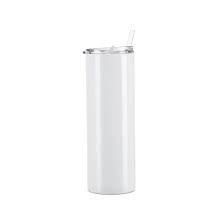 20 oz Skinny Stainless-Steel Tumbler w/Straw