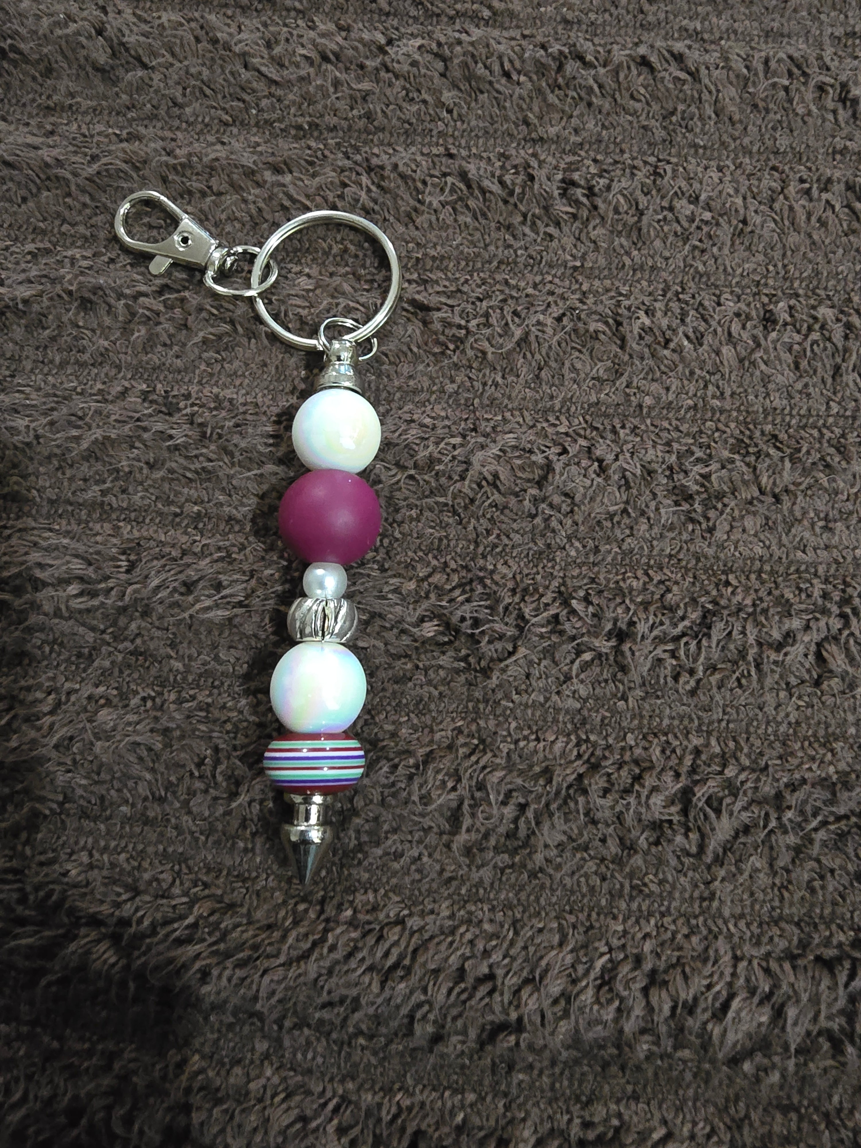 #29 Beaded "Pearls" Key Chain