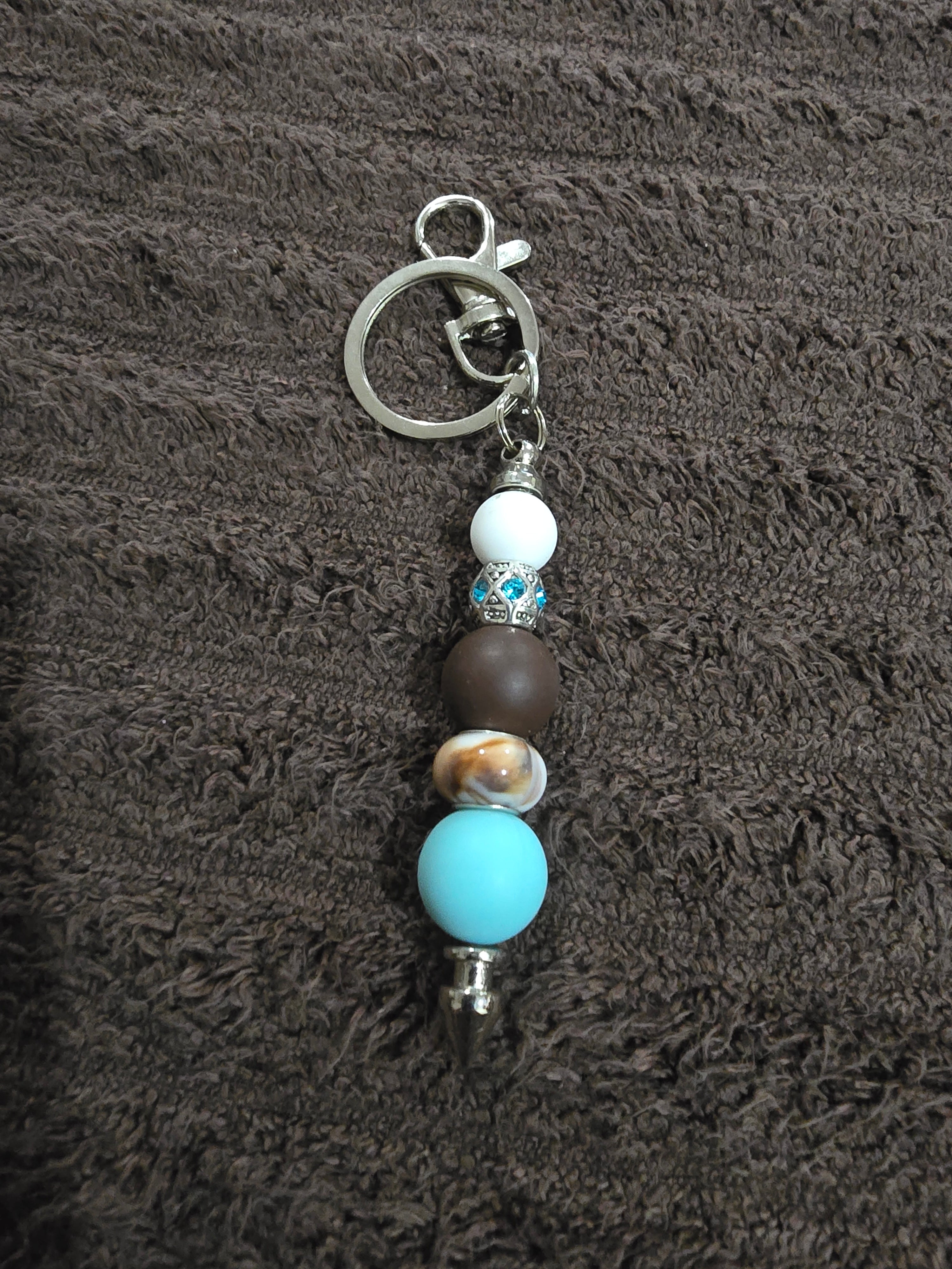 #32 Beaded "Earth Tone" Key Chain