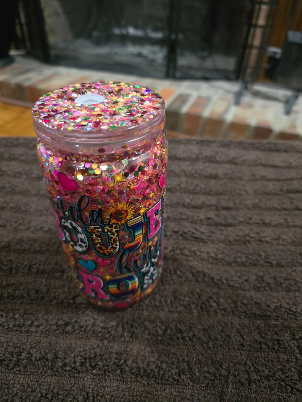 16oz Acrylic "Kinda Boujee Kinda Broke" Snow Globe Tumbler