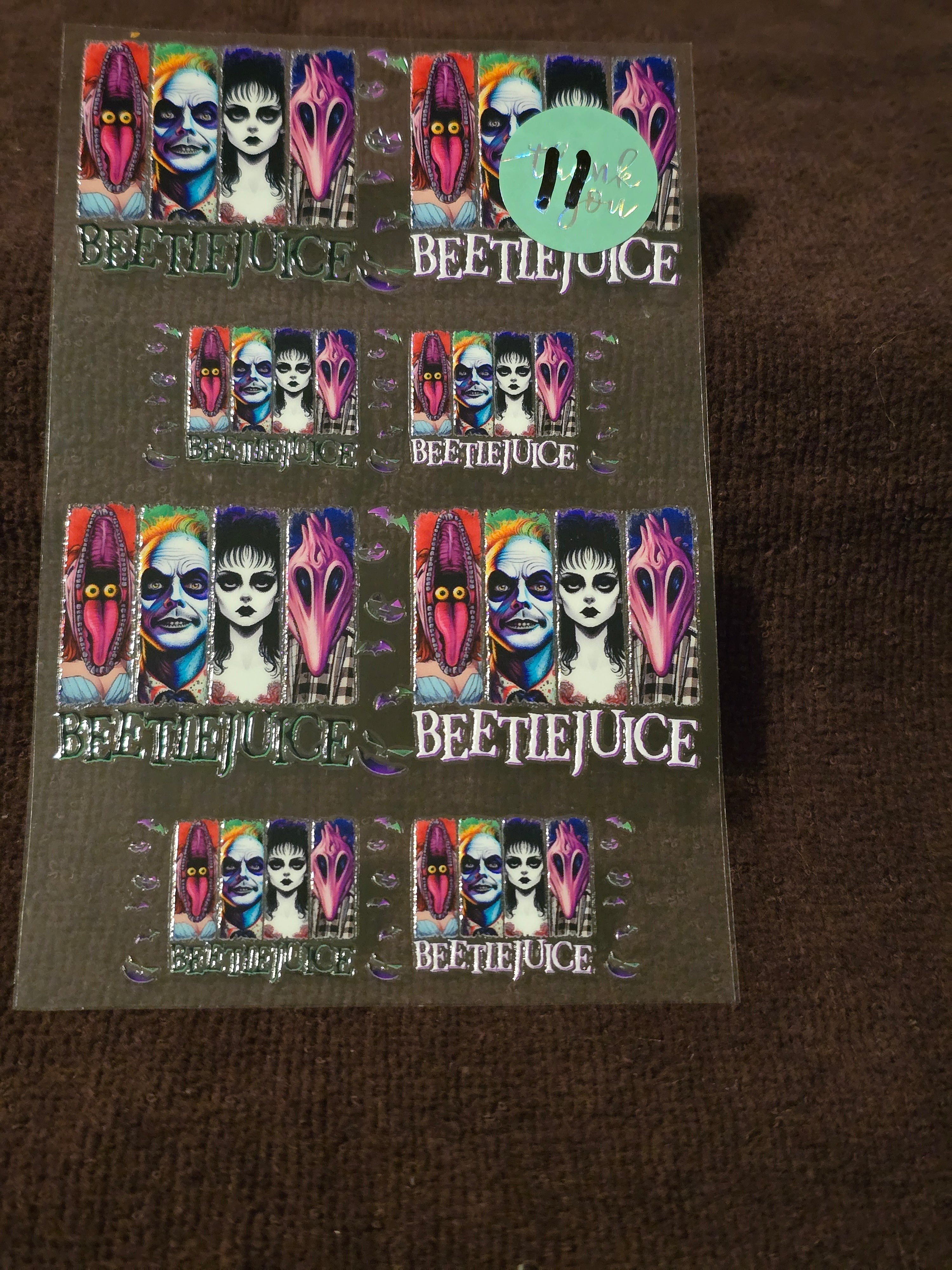 #11 Beetlejuice-Inspired 3 oz Mini Tumbler Decal