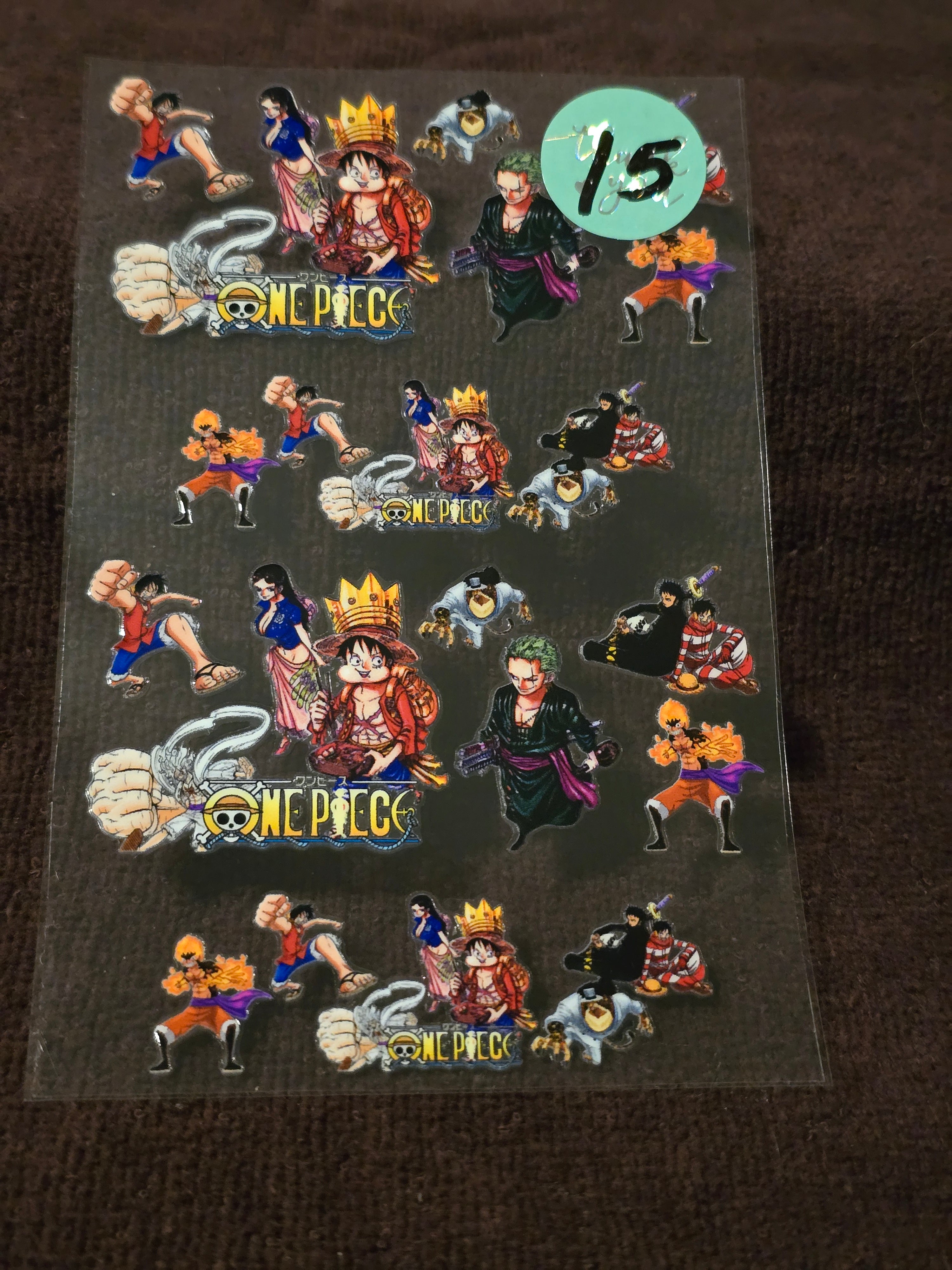 #15 Anime Pirate Crew - 3 oz Mini Tumbler Decal