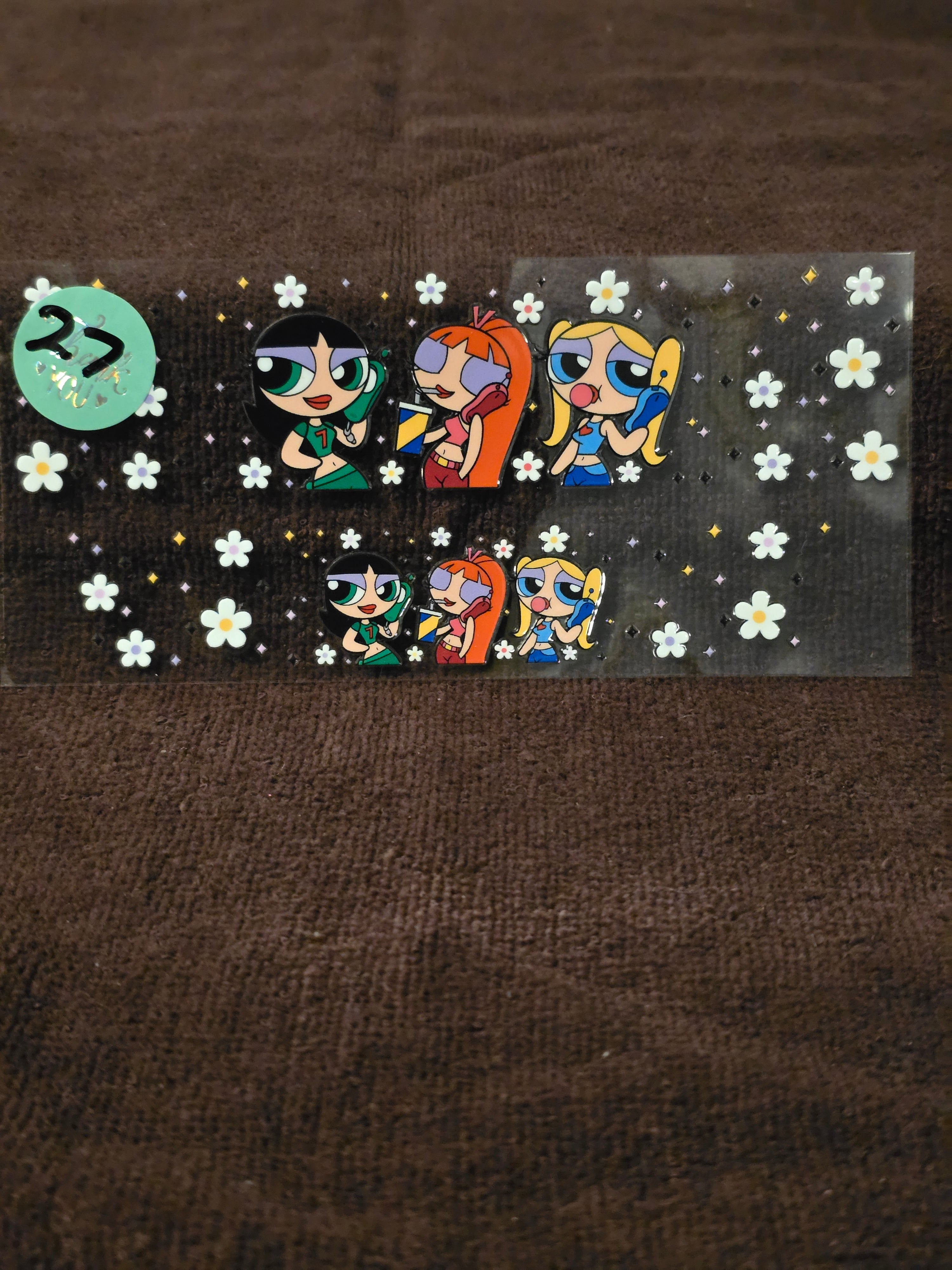 #27 Powerpuff Girls Phone Call Design - 3oz Mini Tumbler Decal