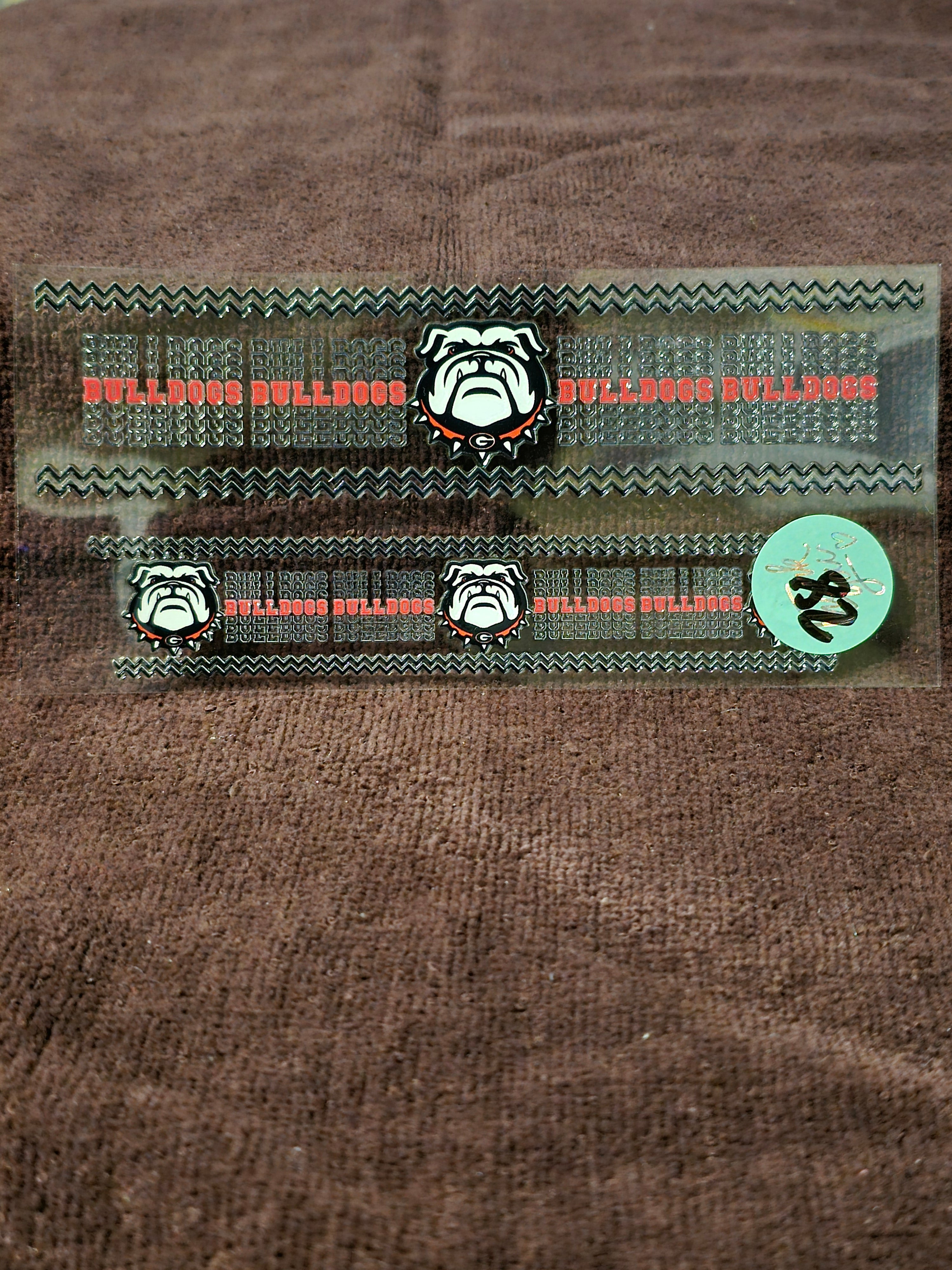 #28 🐶 Bulldogs - 3oz Mini Tumbler Decal