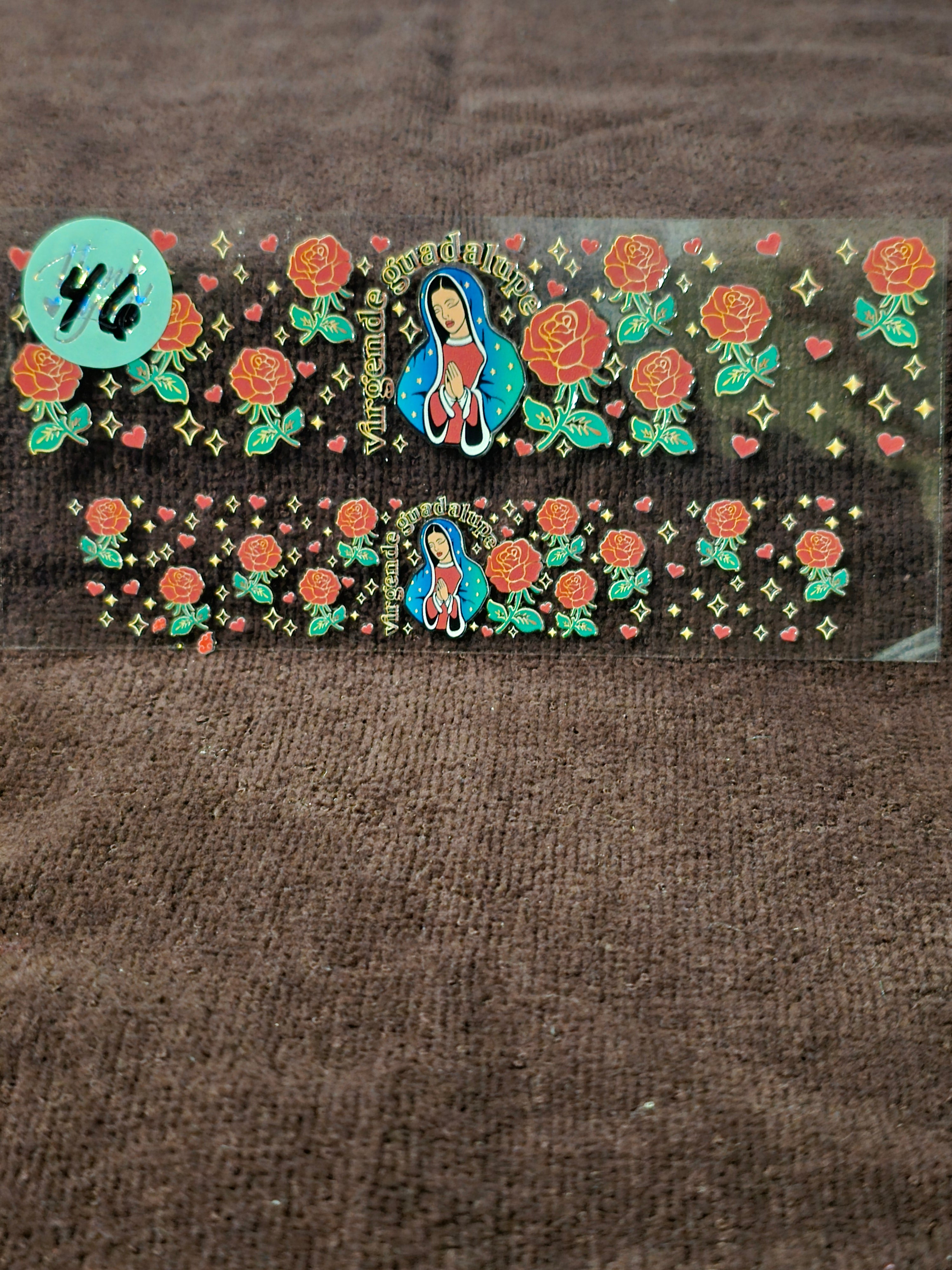 #46 Virgen de Guadalupe Rose – 3oz Mini Tumbler Decal