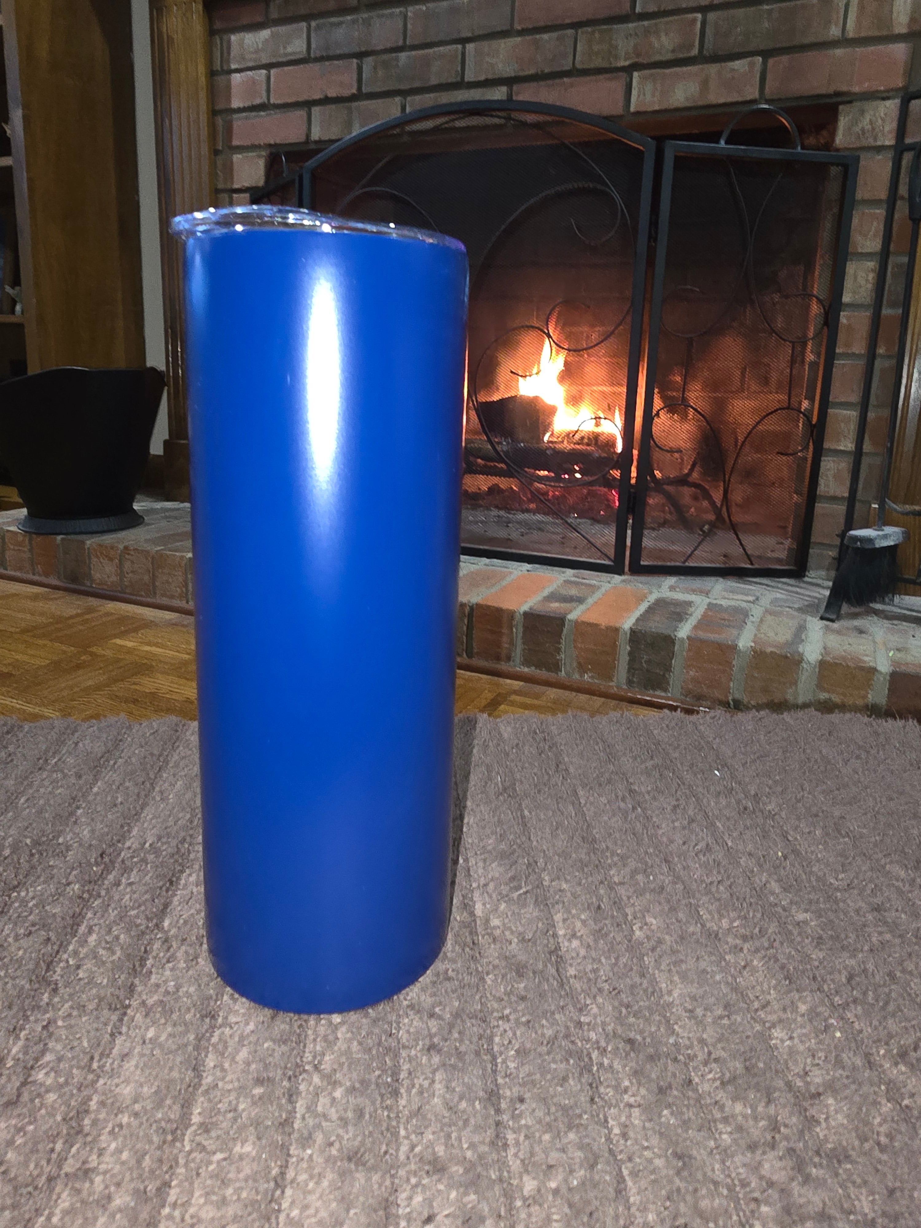 20 oz Skinny Stainless-Steel Tumbler w/Straw