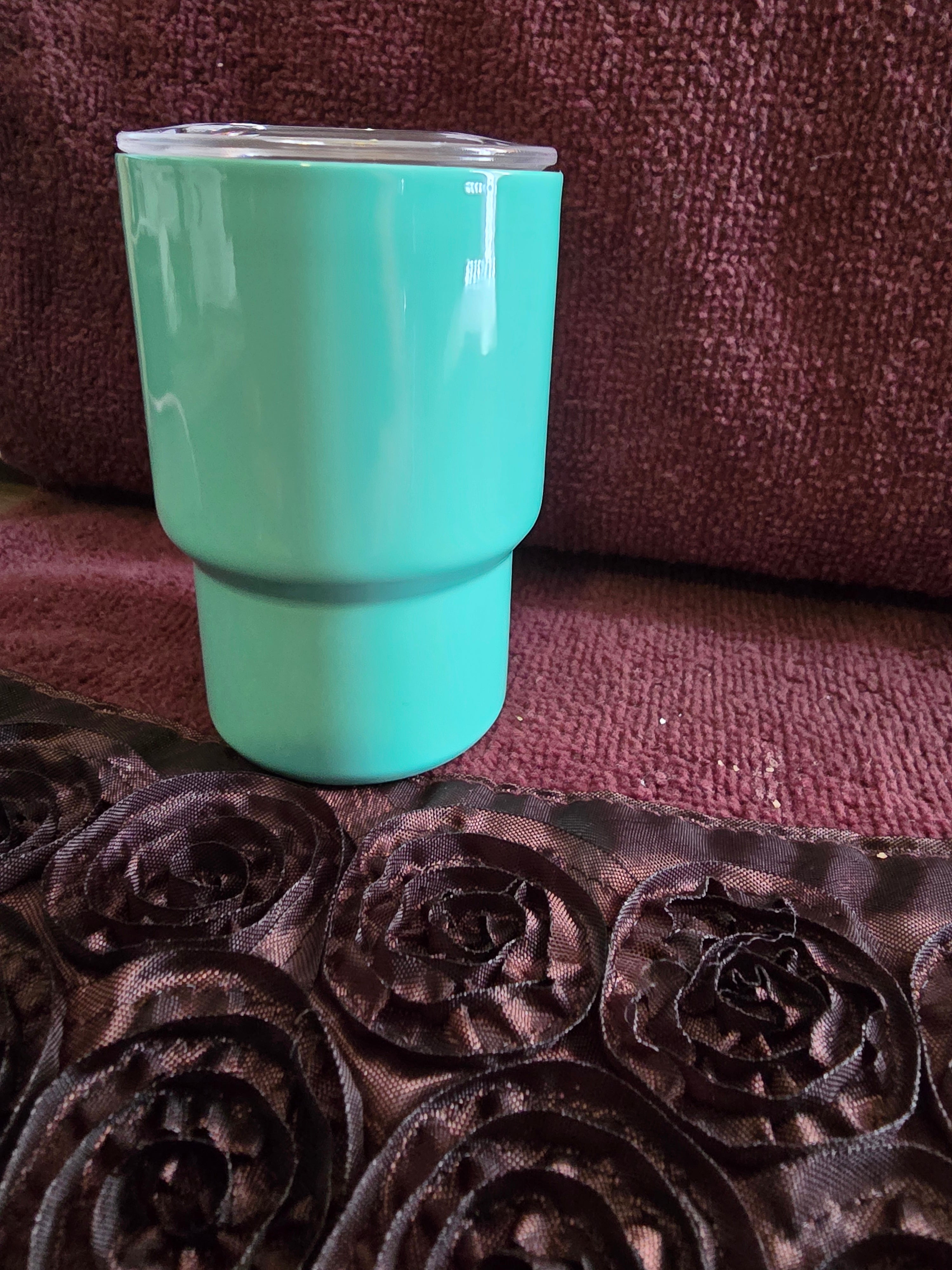 3 oz Mini Tumbler Shot Glass with Metal Straw