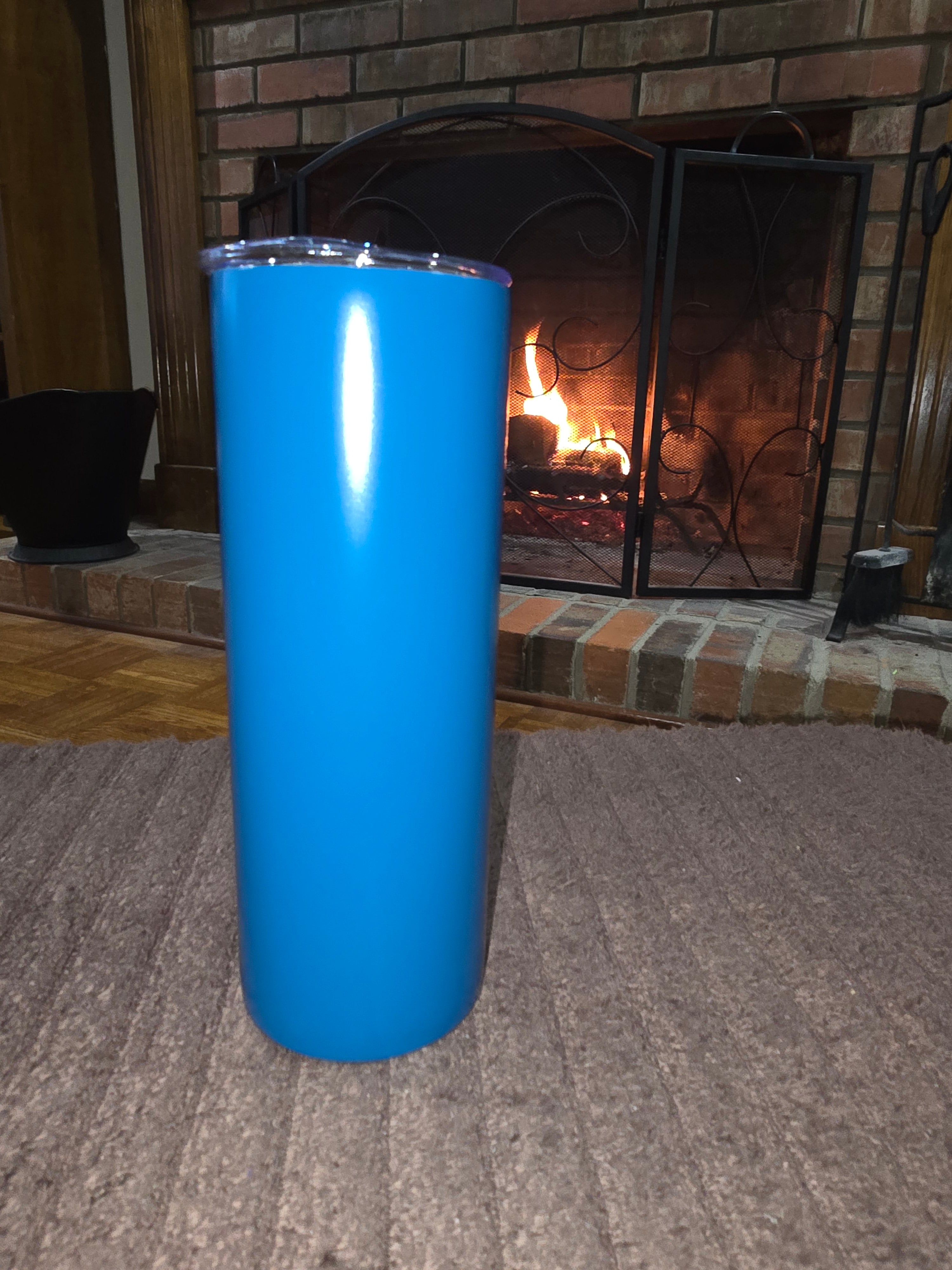 20 oz Skinny Stainless-Steel Tumbler w/Straw