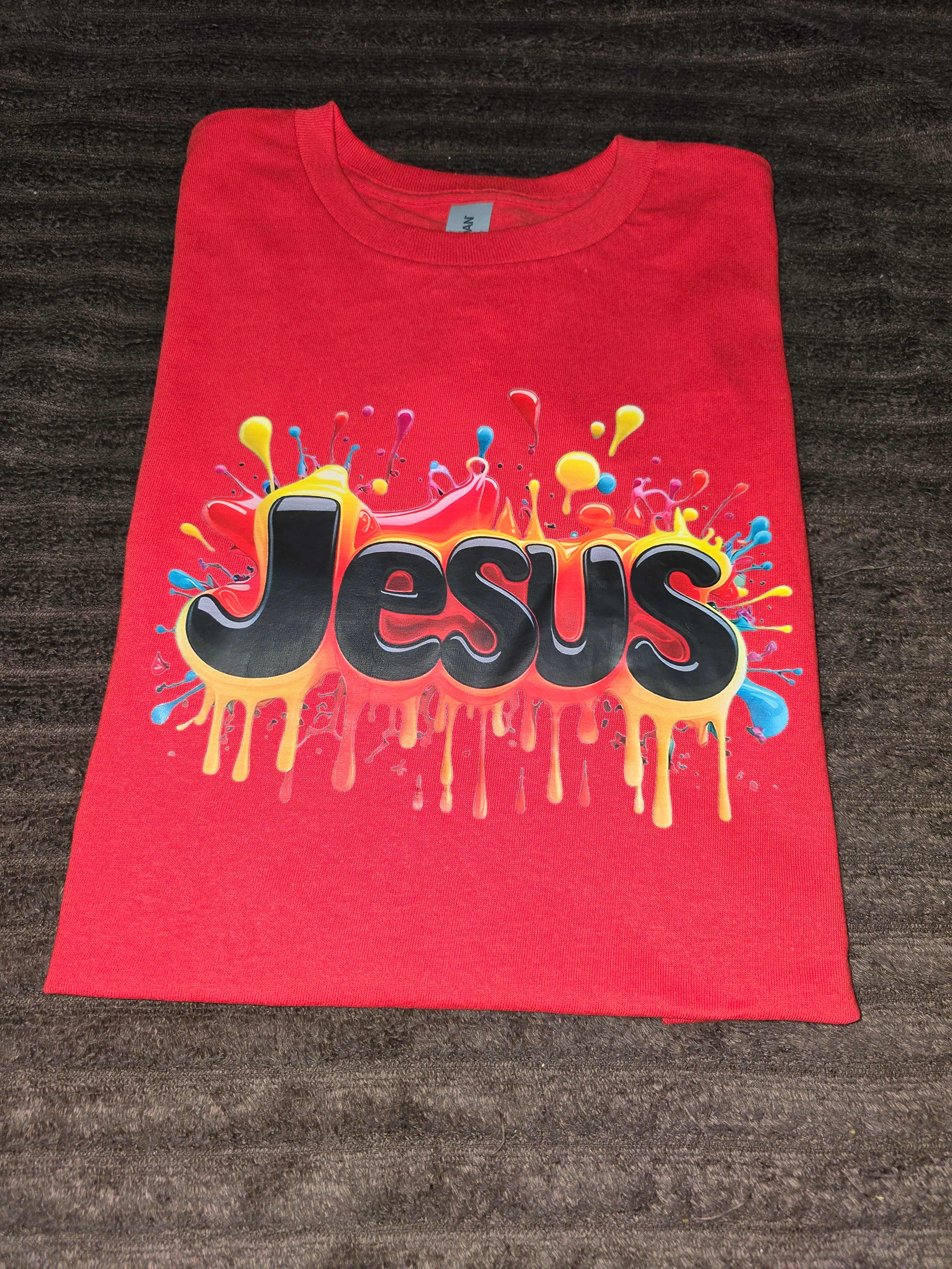 “Jesus” Splash Graphic T-Shirt